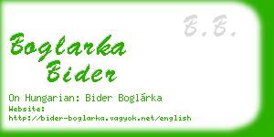 boglarka bider business card